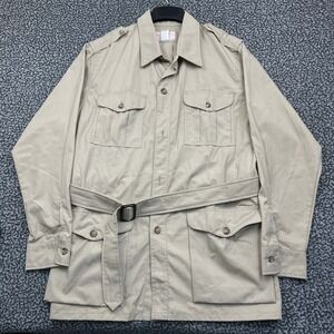 Vintage Filson Safari Jacket Men 50 Beige Long Sleeve Button Up Pockets Cotton